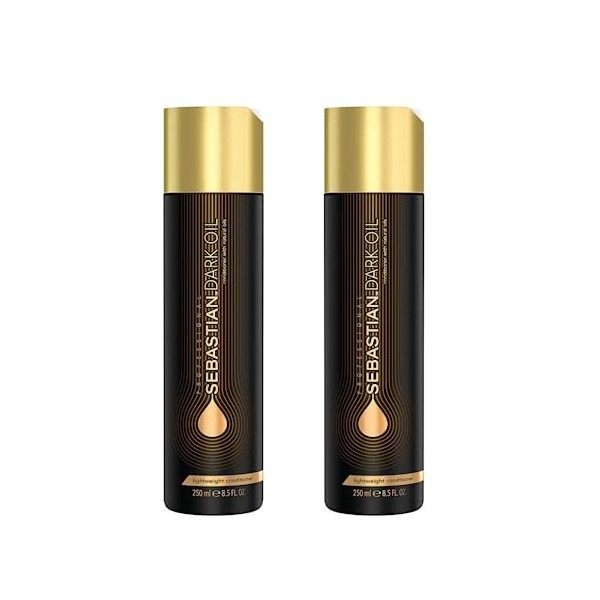 Sebastian Professional - Lot de 2 Dark Oil Conditionneur Léger à lhuile dargan et de jojoba - Lisse et démêle les cheveux t