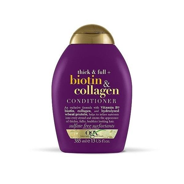 OGX Conditioner, Thick & Full Biotin & Collagen, 13oz by OGX [Beauty] English Manual 