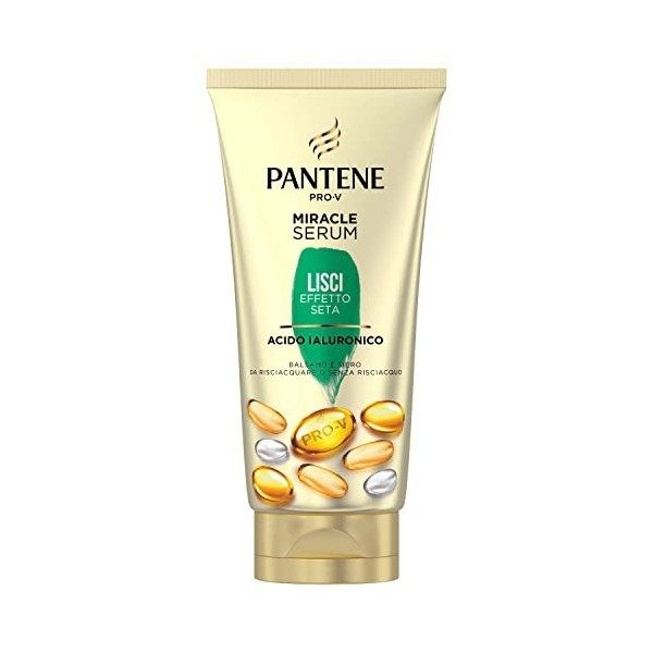 Pantene Pro-V Baume 3 Minute Miracle Lisse Effet Soie pour Cheveux Crêpes et Mats, Un Traitement intensif Quotidien, 150 ml