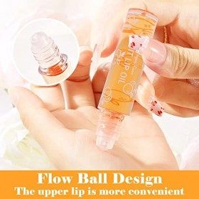 Fruity Roll On Lip Gloss, Huile À Lèvres Transparente Incolore, Baume À Lèvres, Rouge à lèvres Liquide Brillant Hydratant pou