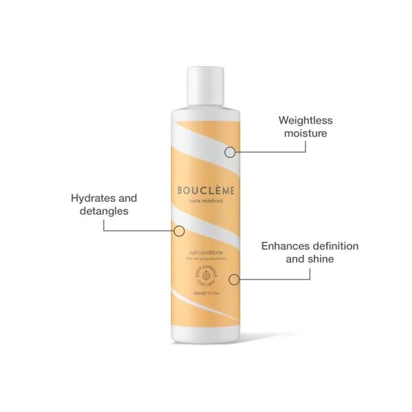 Bouclème après Shampoing pour Cheveux Boucles Curl Conditioner 300ml - Apres Shampoing sans Sulfate à la Noix de Coco et LHu