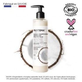 Phytema • Après Shampoing Bio • Démêlant et Protecteur • Tous Types de Cheveux • A Base de 4 Huiles Biologiques : Baobab, Coc