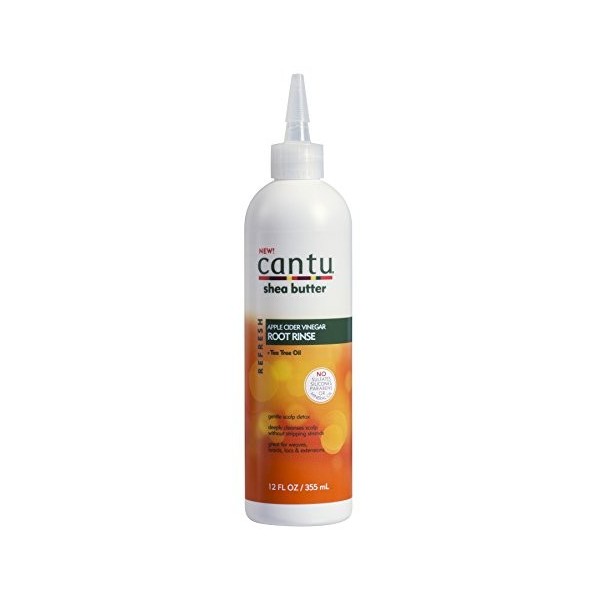 Cantu Refresh Produit de rinçage pour racines avec vinaigre de cidre de pommes et huile darbre à thé 355 ml