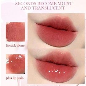 2 PCS Clear Lip Gloss Hydratant Lip Glow Oil Clear Plumping Lip Tint verser Dry Lip Lasting Hydratant Non-sticky Fresh Textur