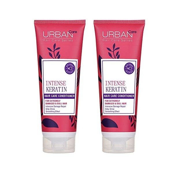 Urban Care Intense Keratin Repair Damage & Smoothing Hair Care Conditioner, 250ml Duo