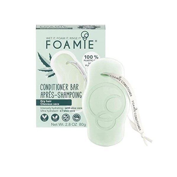 Foamie Après-Shampoing solide pour cheveux normal à la noix de coco pour cheveux forts, 100% vegan, après-shampoing sans sulf