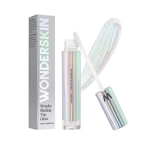 Wonderskin WONDER BLADING Top Gloss - Gloss à Lèvres, Finition Ultra-Brillante. Holographique 