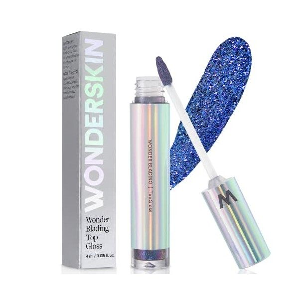 Wonderskin WONDER BLADING Top Gloss - Gloss à Lèvres, Finition Ultra-Brillante. Holographique 