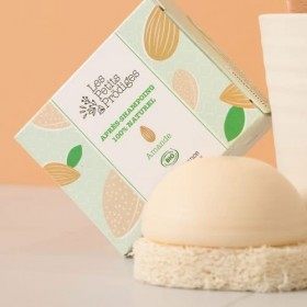 Après-Shampoing Solide Amande Bio 100% Naturel - Tous Types de Cheveux - Fabriqué en France - Respect du Cuir Chevelu - Non T