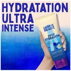Aussie Deep Hydration Après-Shampoing Vegan, Hydratation Intense - Pour Cheveux Très Secs, Épais Et Bouclés - À L’Huile D’Avo
