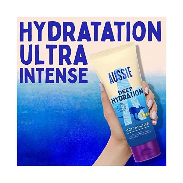 Aussie Deep Hydration Après-Shampoing Vegan, Hydratation Intense - Pour Cheveux Très Secs, Épais Et Bouclés - À L’Huile D’Avo