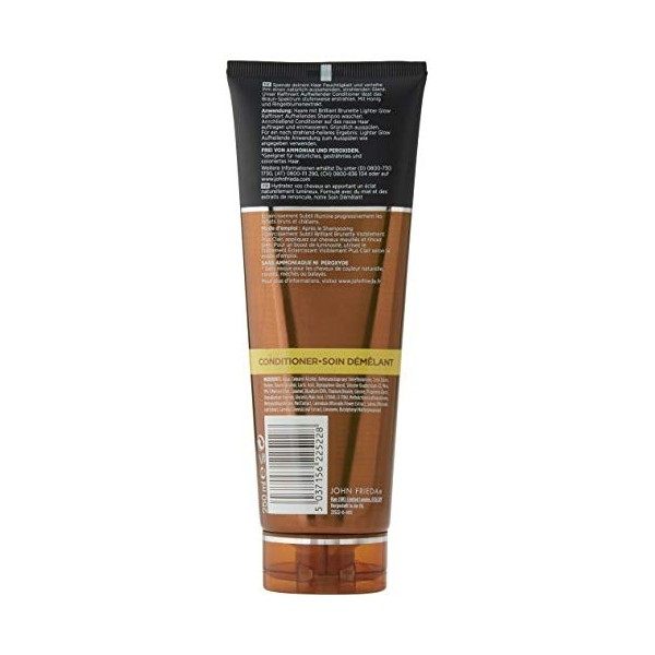 John Frieda Brilliant Brunette Lighter Glow, après-shampooing 250 ml