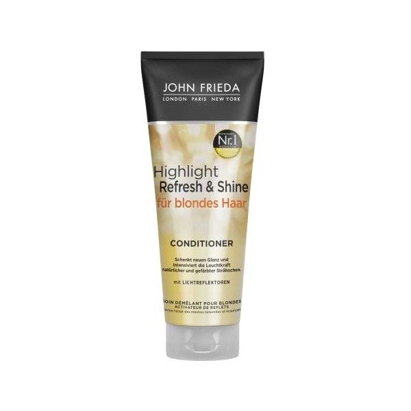 John Frieda - Highlight Refresh & Shine Conditioner - Inhalt: 250 ml - Neuer Glanz und intensive Leuchtkraft für blondes Haar