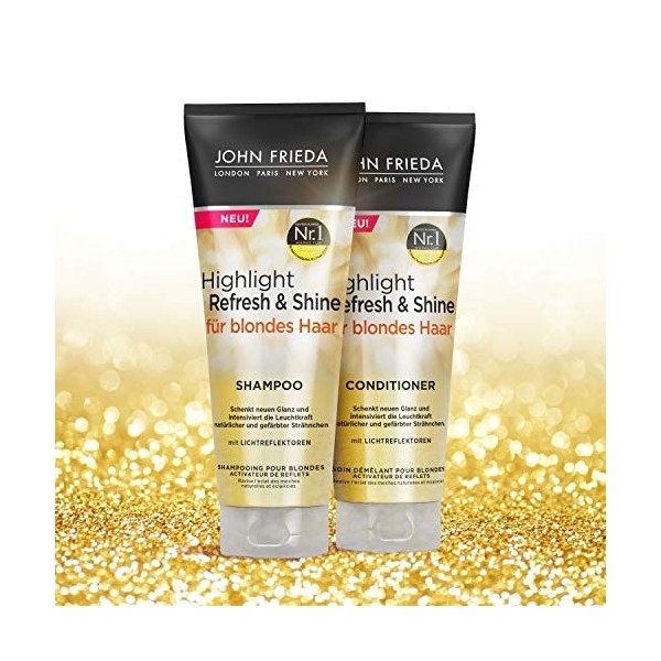 John Frieda - Highlight Refresh & Shine Conditioner - Inhalt: 250 ml - Neuer Glanz und intensive Leuchtkraft für blondes Haar