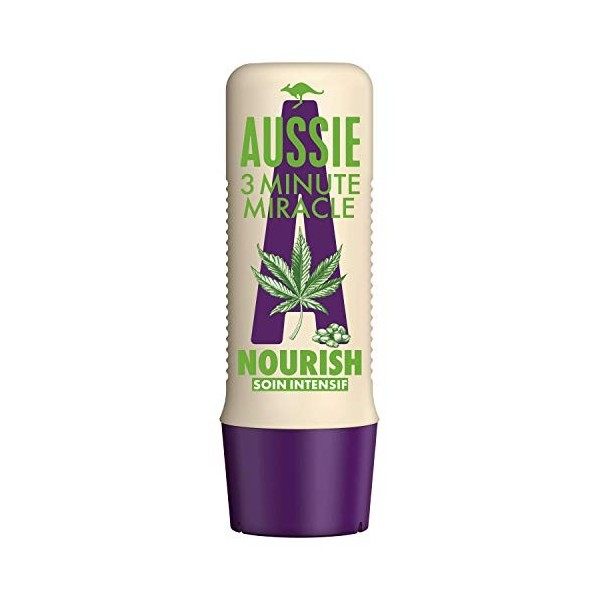 Aussie, nourish soin cheveux intensif, nourrissant des cheveux, pour cheveux secs et abîmés, nourrit et protège votre cuir ch