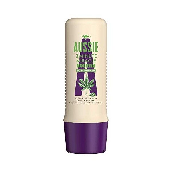 Aussie, nourish soin cheveux intensif, nourrissant des cheveux, pour cheveux secs et abîmés, nourrit et protège votre cuir ch