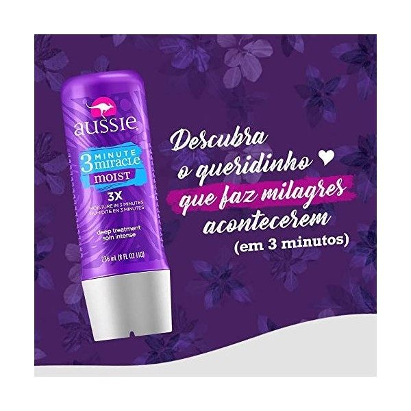 Aussie Traitement pour cheveux secs, miraculeux et intense en seulement 3 minutes, 235 ml