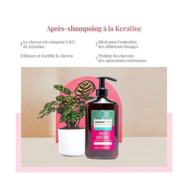 Arganicare Apres-shampoing reparateur et nutritif – Tous types de cheveux - 400ml.