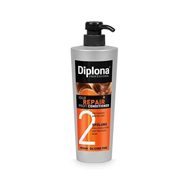 DIPLONA Après-shampooing cheveux secs et abîmés - Soin demelant cheveux YOUR REPAIR PROFI - Démélant cheveux végan sans silic