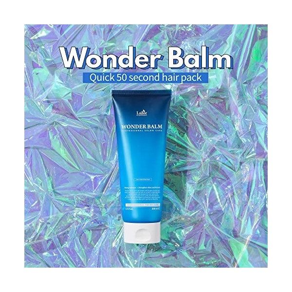 LADOR Wonder Balm 200 ml Après Shampooing Cheveux Hydratant Protéines Soie Nourrit Intensément Boucles Avec Substances Irrem