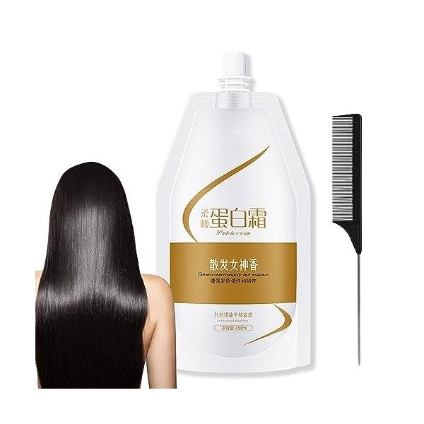 Hair Softening Hydrolyzed Collagen Cream, 450ML Hair Collagen Cream, Keratin Revitalizing Cream Conditioner, Nourishing & Con