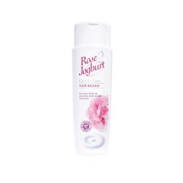 Rose Joghurt Gentle Care Hair Balsam Conditioner with Natural rose oil, natural rose water, yoghurt, argan oil, collagen, bro