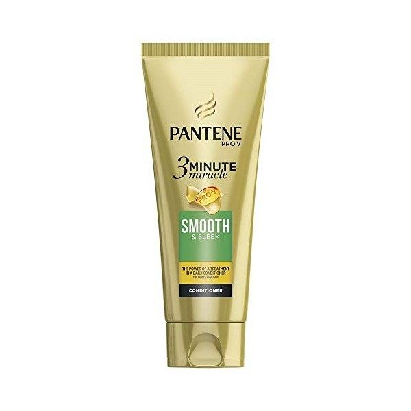 Lot de 6 après-shampooings Pantene - Formule miraculeuse lissante et adoucissante de 3 minutes - 200 ml - Pour cheveux frisés