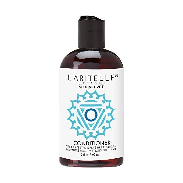 Laritelle Organic Travel Size Conditioner 2 oz | Organic Prunella, Sesame, Flaxseed, Shea + Keratin + Biotin + Renewing Hair 