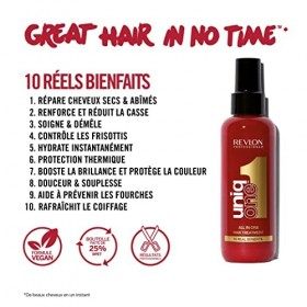 Revlon Professional, Coffret UniqOne Tout-En-Un, Spray cheveux sans rinçage et Shampoing/Après-shampoing 2en1