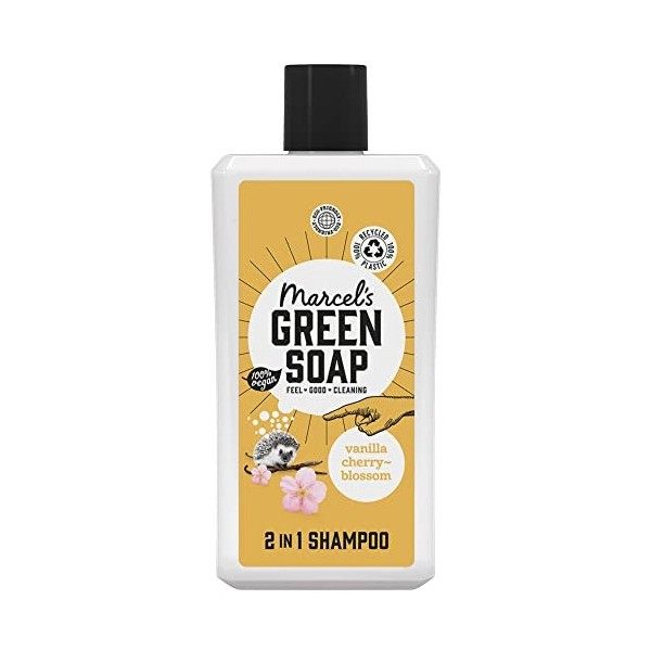 Marcels Green Soap - Shampooing 2en1 Vanille et cerise - Avec Aloë Vera et Glycérine Naturelle - 100% Eco friendly - 100% Ve