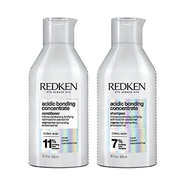 Redken | Routines Acidic Bonding Concentrate pour Cheveux Abîmés | Shampoing, Après-Shampoing, Crème, Traitement Intensif - S