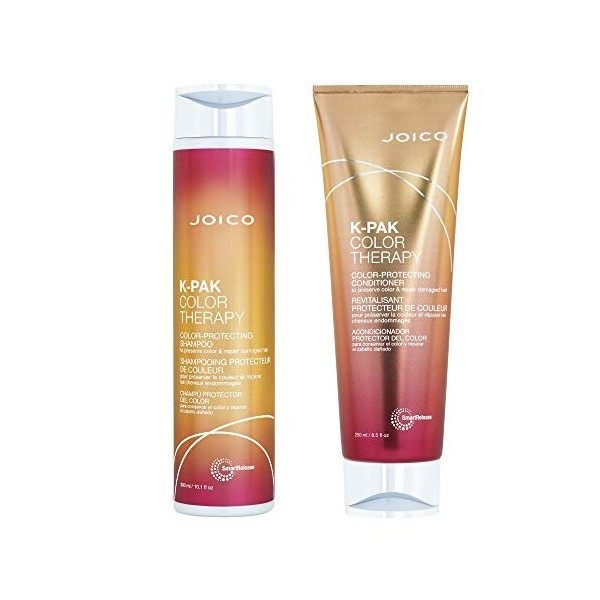 Joico K-PAK Color Therapy Shampooing 300 ml et après-shampoing 250 ml pour préserver la couleur et réparer les cheveux abîmés