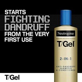 Neutrogena T/Gel 2 en 1 Shampooing et après-shampoing anti-pelliculaire - Agit sur les pellicules dès la première application