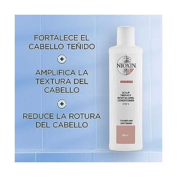 Nioxin System 3 - Après-shampoing chute légère des cheveux pour plus de volume - Cheveux colorés et fins 1L