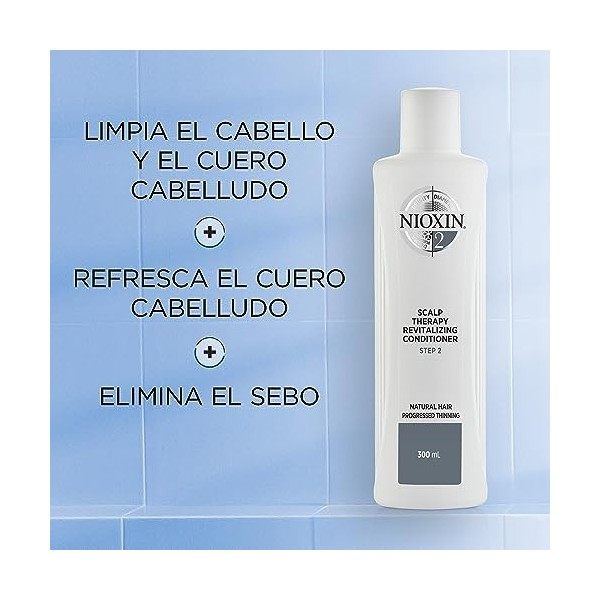 Wella Professionals Nioxin System 2 - Après-shampoing chute avancée des cheveux pour plus de volume - Cheveux naturels et trè