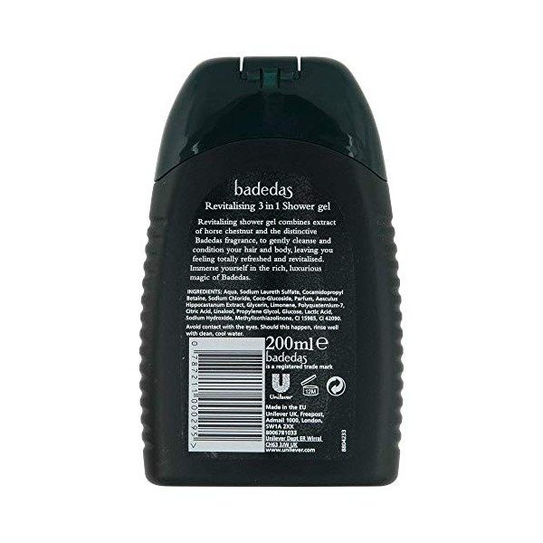 Badedas Lot de 2 shampoings et après-shampoing 3 en 1 200 ml