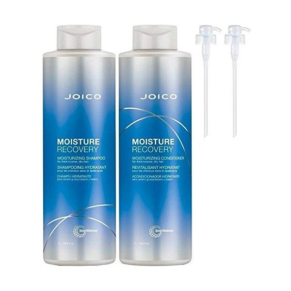 Moisture Recovery by Joico Joico Moisture Recovery Shampooing et revitalisant pour cheveux sec Duo Set avec Sleek Mirror Com