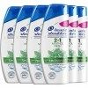 Head & Shoulders, Menthol Fresh 2en1 Shampoing et Après-shampoing Antipelliculaire, Nettoie profondément les Cheveux et le Cu