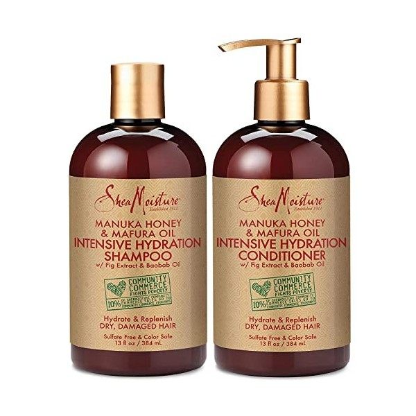 Shea Moisture Intensive Hydration Shampoo & Conditioner Set, 13 FL OZ by Shea Moisture