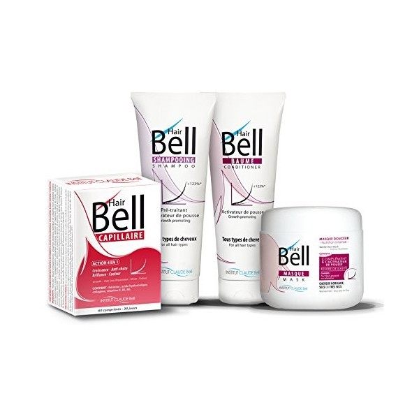 Set Complet - Stimule la Croissance Capillaire - Shampooing, Baume, Masque & Complément Alimentaire