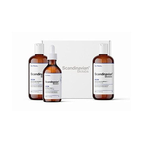 Scandinavian Biolabs Routine capillaire pour favoriser la pousse des cheveux, pour femme | Shampoing fortifiant pour cheveux,