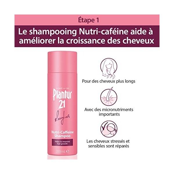 Plantur 21 longhair Shampooing, Après-shampooing et Sérum Pour Cheveux Longs | Améliore la Croissance des Cheveux et Répare l