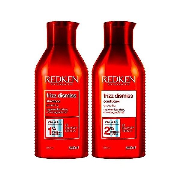 Redken | Duo XL Frizz Dismiss Anti-Frisottis | Shampoing & Après-Shampoing | Protection contre lhumidité & Contrôle des Fris