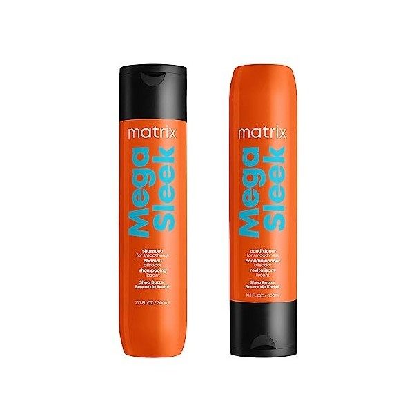 Matrix - Routines Mega Sleek - Shampoing, Après-Shampoing, Spray Multi-Bénéfices - Soins Anti-Frisottis Pour Cheveux Indiscip