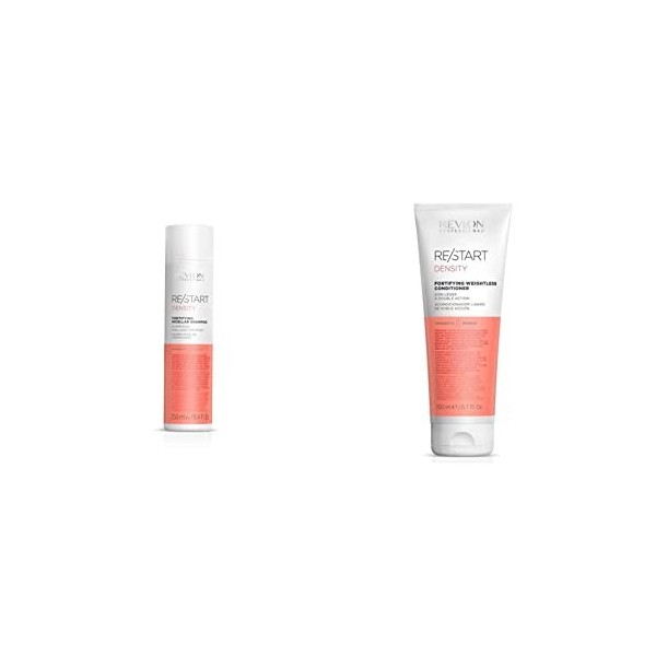 REVLON PROFESSIONAL Restart DENSITY Routine duo shampoing/après-shampoing soin cheveux fins, anti-chute