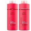 Wella Professionals Brilliance Duo couleur Shampoing 1000 ml et après-shampoing 1000 ml pour cheveux rêches/épais