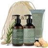 Jean & Len Jean & Len Kit de soin hydratant Rosemary & Ginger composé de shampooing, après-shampoing, après-shampoing, cheveu