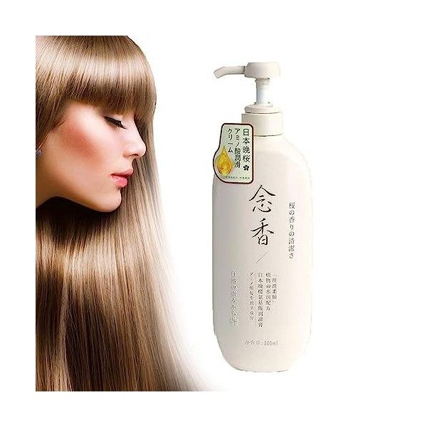 IGSY Shampooing Japonais Sakura, shampooing Japonais Sakura pour la Perte de Cheveux, shampooing et revitalisant Japonais, ré