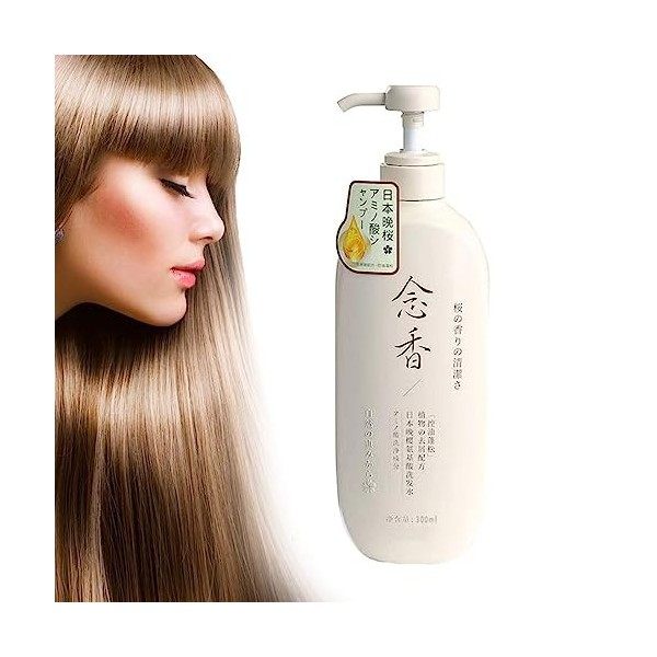 IGSY Shampooing Japonais Sakura, shampooing Japonais Sakura pour la Perte de Cheveux, shampooing et revitalisant Japonais, ré