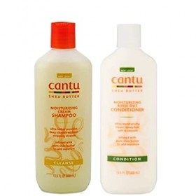 Cantu Moisturizing Cream Shampoo 13.5 oz & Moisturizing Rinse Out Conditioner 13.5 oz by Cantu